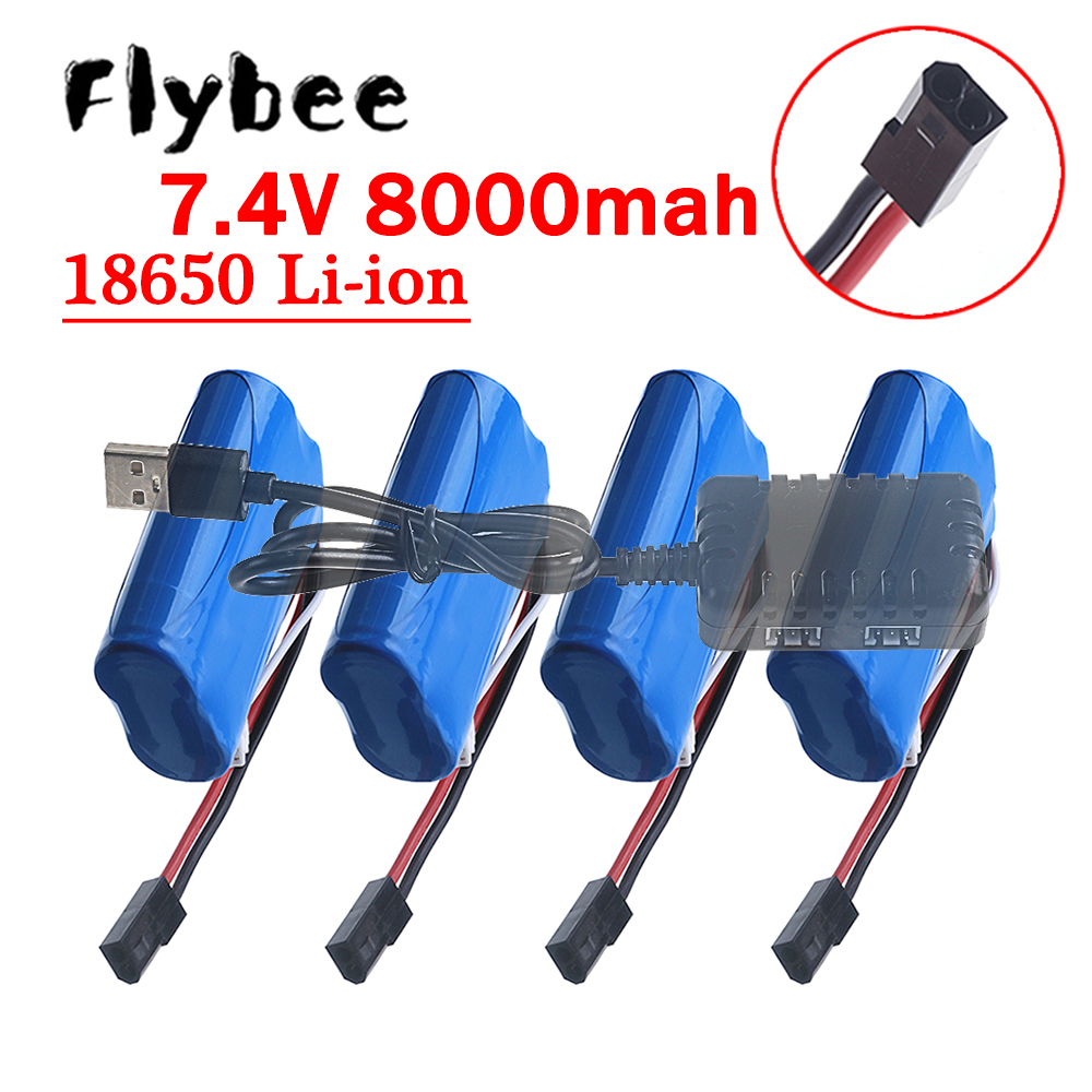 (5500 Plug) 18650 7.4V 8000Mah - Rc Hobby Boat recension och pris