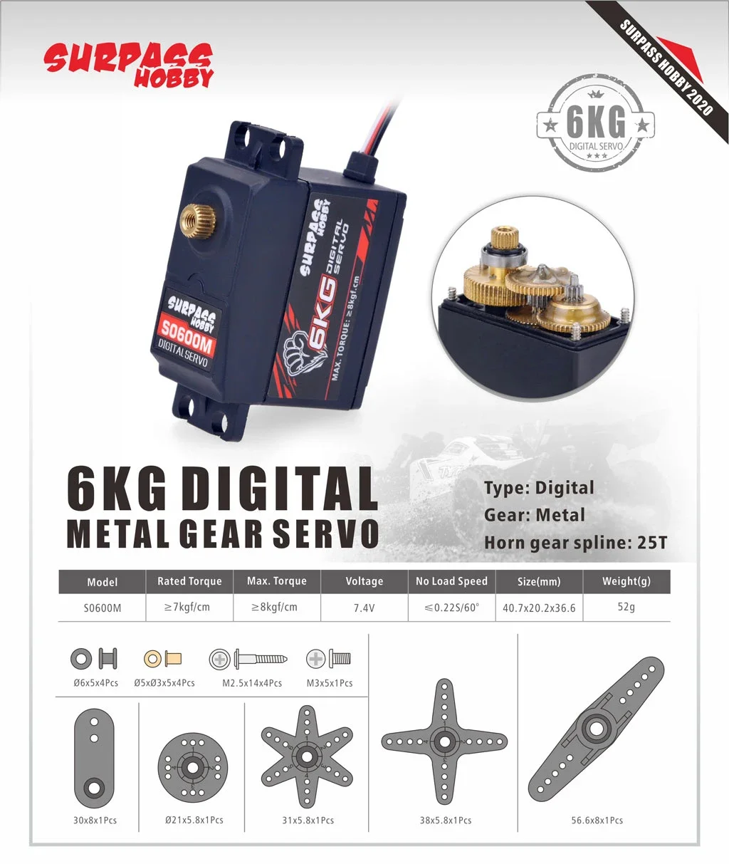 Surpass Hobby 6KG Waterproof D - Rc Hobby Online recension och pris
