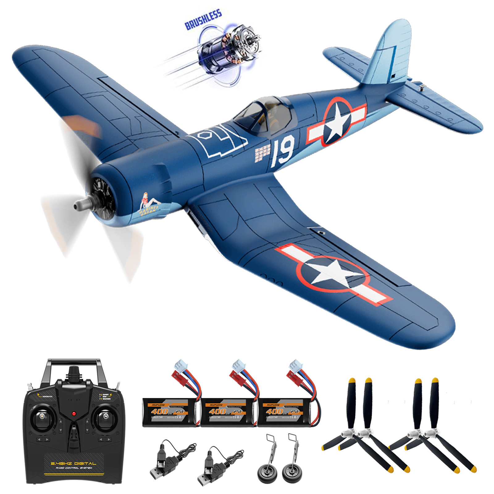 Volantexrc Brushless 500mm F4U - Rc Planes Horizon Hobby recension och pris